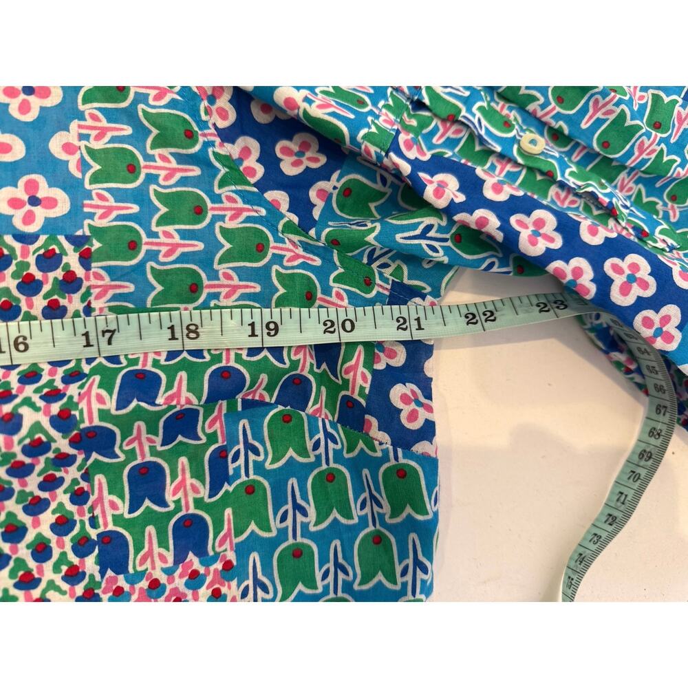 Talbots Floral Tulip Patchwork Colorful Long Slee… - image 6